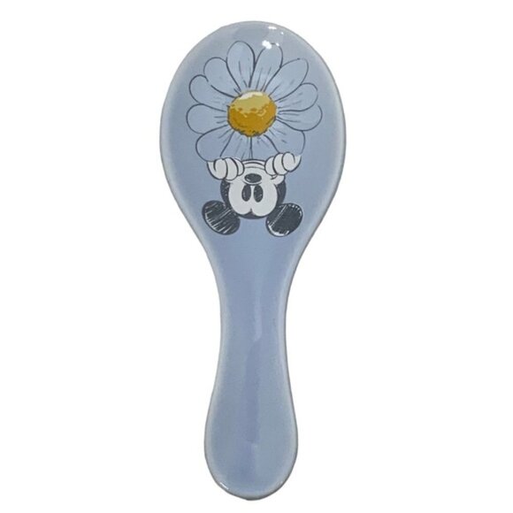 Disney Spoon Rest Mickey Mouse Ceramic Floral Kitchen Accessory Yellow Blue - Picture 2 of 14